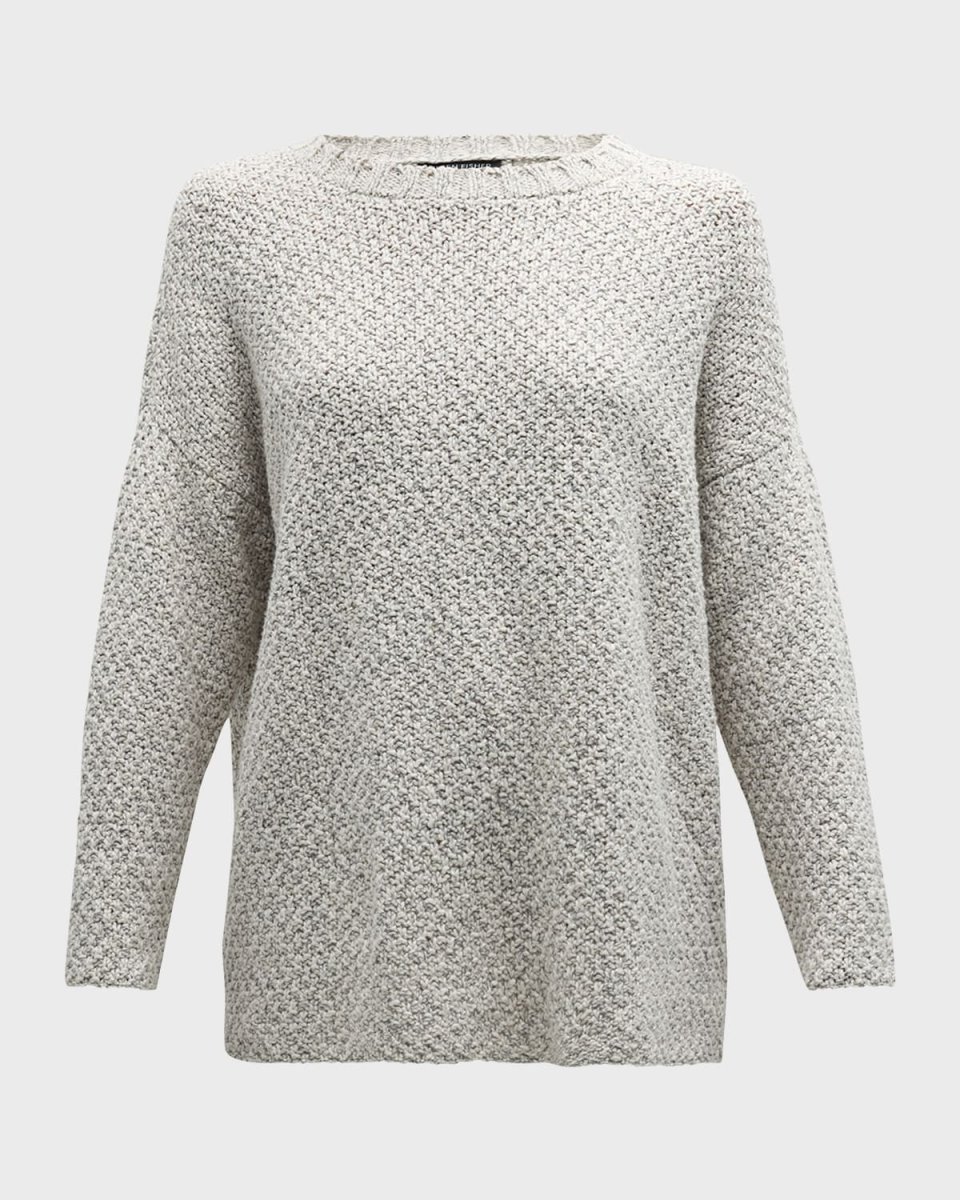 Crewneck Moss Stitch Organic Cotton Sweat